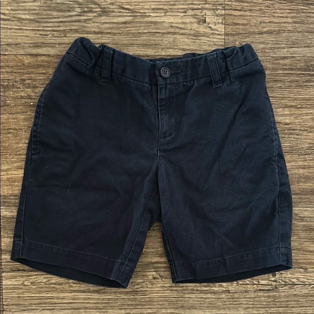 Lands' End Navy Flat Front Shorts